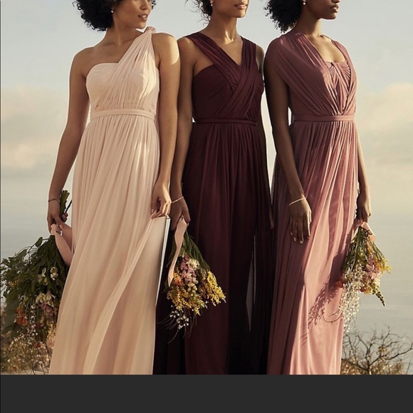 David's Bridal Dresses & Skirts - Davids Bridal Burgundy Formal Long Dress